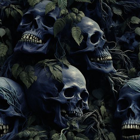 Tela decorativa para exteriores Oxford - Motivo de calavera I DX4352 (1/5)