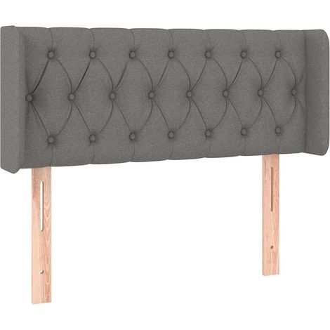 Maison Exclusive - Cabecero de tela gris oscuro 103x16x78/88 cm (1/5)