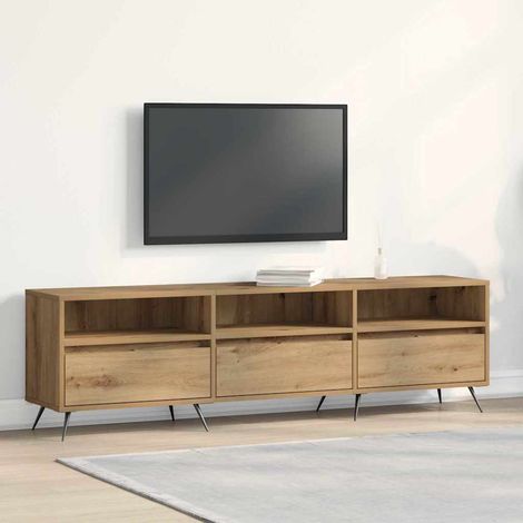 Meuble TV Banc TV Armoire TV chêne artisanal 150 x 30 x 44,5 cm Bois d'ingénierie (1/5)