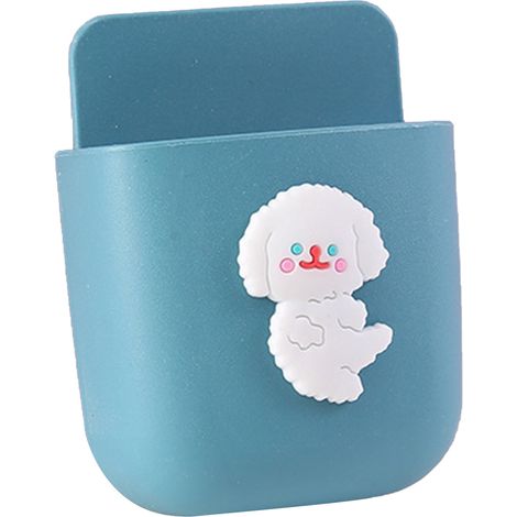 Boîte de rangement murale à motif chien bleu, idéale pour ranger votre téléphone et décorer votre intérieur. (1/2)