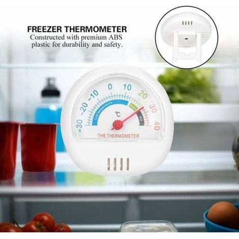 Thermometre Congelateur - Analogique - Plage -30 a 40 C - Cadran Large - ABS - Unite (1/4)