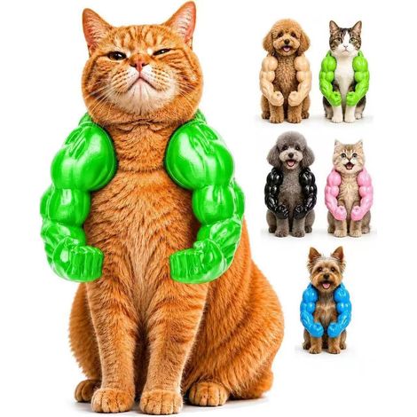 Cat Hulk Arm - Creative Fun Decor Print for Cats, Pets, and Dogs - Green -