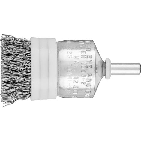 PFERD TOOLS Pinselbürste mit Stützring ungezopft PBUR Ø25 mm Schaft-Ø6 mm Stahl-Draht-Ø0,35 10 Stk