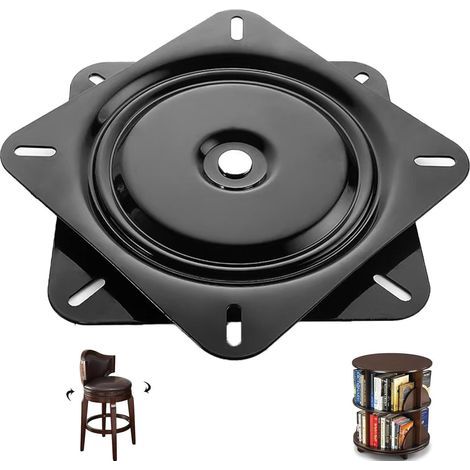 Mécanisme Pivotant Carré, Plateau Tournant Roulement à Billes, Table Tournante de Chaise Pivotante, Capacité de Charge 225kg, pour Chaises, Tables, Étagère à Livres (7 Pouces) (1/5)