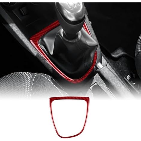 KUNGKIC Pour Renault Clio 4 Mk4 IV 2013 2014 2015 2016 2017 2018 Accessoires Real Fibre de Carbone Voiture Centre Console Levier de Vitesse Vitesse Cadre Extérieur Panneau Autocollant Voiture Pièces (1/5)
