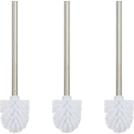 Juego de 3 escobilla de bano blanca