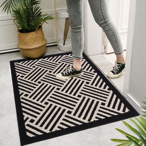 Tapis de Porte Intérieur Extérieur 50x80cm, Tapis D'extérieur Antidérapant, Paillasson Absorbant et Lavable pour Porte D'entrée Extérieure Intérieure, Entrée, Patio, Couloir, Animaux (1/5)