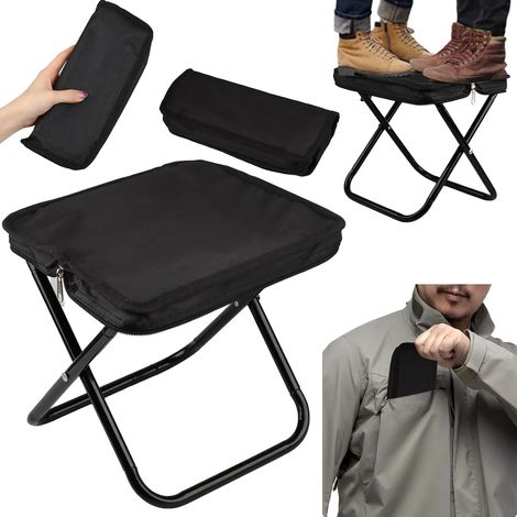 Siege Pliant Leger avec Poches Tabouret Pliable Portable avec Sac de Rangement Tabuerete Plegable de Camping Pliant Portable Chaise Pliante pour Pêche Voyages Randonnées Jardin Barbecues Plage