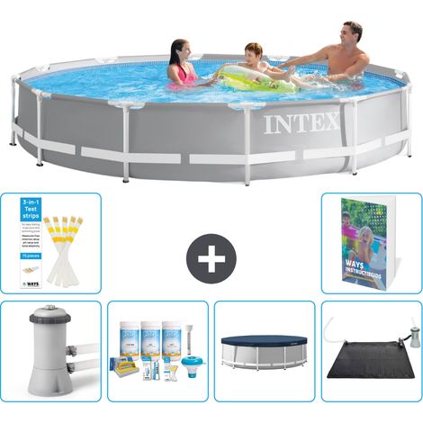 Prism Frame Pool Rund - 366x76 cm - 7-teilig S284
