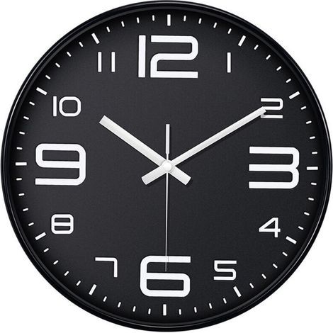 Horloge Murale Design 12 Pouces - Non Tictaquant, Silencieuse, sur Piles - Pour un Intérieur Contemporain
