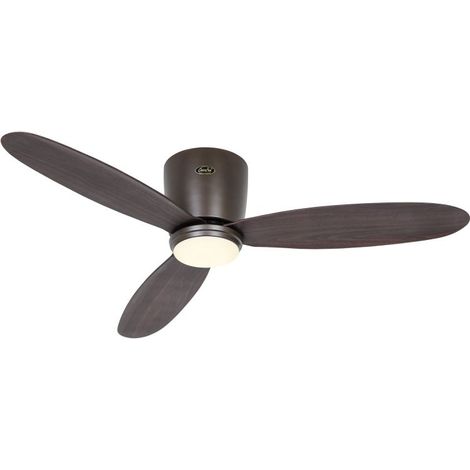 Ventilador de techo ECO PLANO II 112 bronce - nogal WiFi con luz