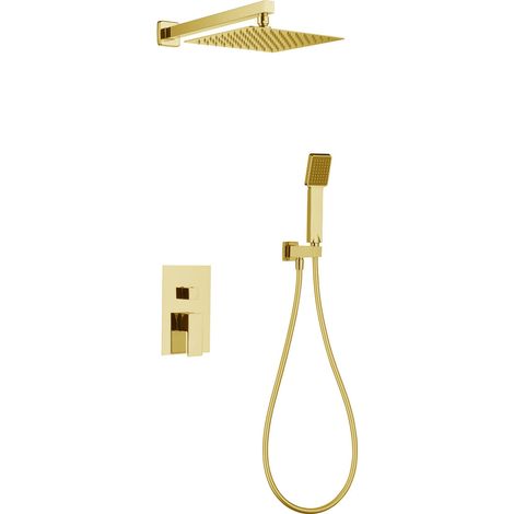 SKY BATH CED001/ORO DREAM Conjunto Ducha Monomando Empotrado Oro Cepillado - ref: CED001/ORO