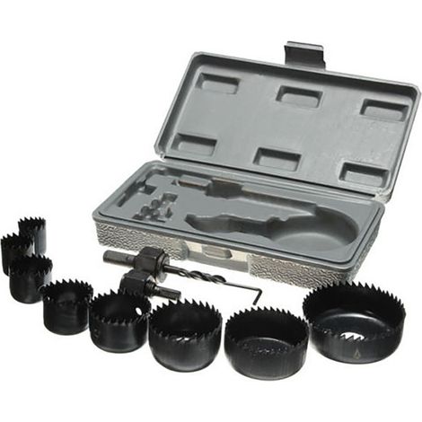 Fresa Punta Trapano Set Seghe a Tazza Fora Legno Plastica 11pz (1/5)