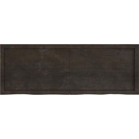 Étagère murale Étagère flottante marron foncé bois chêne massif traité (1/5)
