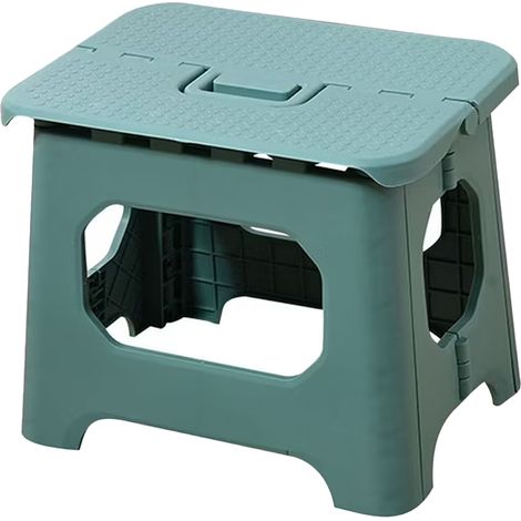 Chaises pliantes, tabourets pliants pour adultes, pouf d'extérieur, tabouret robuste, marchepied pour adultes, marchepied pliable, tabouret bas, tabouret avec poignée, plastique (1/5)