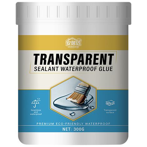 Revêtement d'étanchéité transparent 150 g avec outils, extérieur, fenêtres, cuisine et salle de bains (1/4)