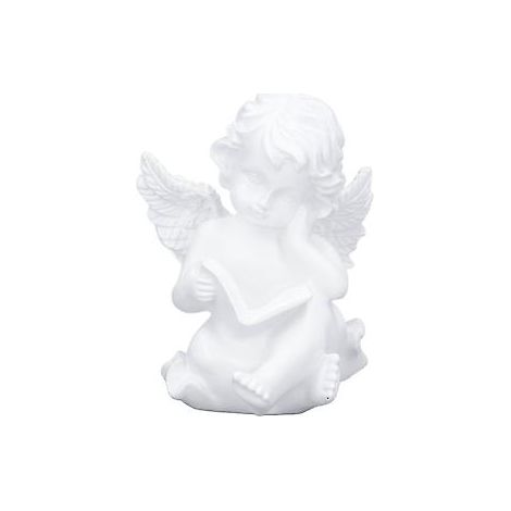 Lebensechte Engelsfigur, lesend, aus robustem Kunstharz, vielseitig einsetzbar, z. B. im Garten, Schlafzimmer, Büro oder in der Bibliothek.