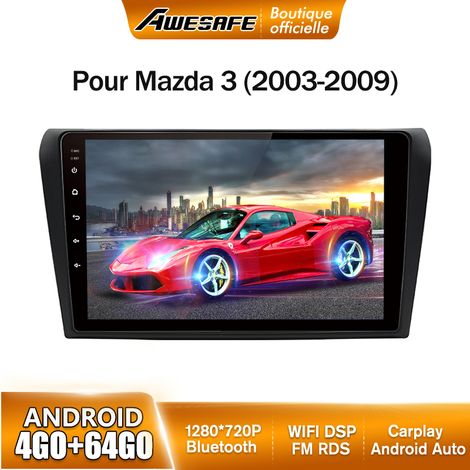 AWESAFE Autoradio Android 13 pour Mazda (2003-2009) 4Go+64Go avec 9'' écran Tactile Carplay GPS WiFi USB SD Bluetooth Android Auto (1/5)