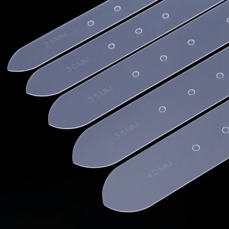 5 Gabarits de Perçage pour Ceintures en Cuir, Outil de Maroquinerie DIY avec Modèles de Poinçonnage Transparents (1/5)