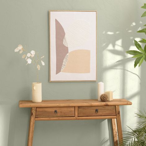 HOMER - Décoration murale 63x93cm formes abstraites n°1, cadre naturel (1/5)