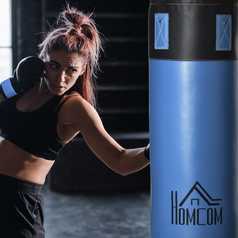 Saco de Boxeo Profesional, Punching Bag 72 cm con Guantes de 8 oz Gancho y Bolsa de Almacenaje, Saco de Arena para MMA, Karate, Taekwondo y Entrenamiento en Gimnasio en Casa (1/5)
