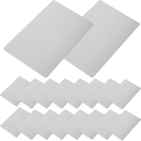 Lot de 200 Cartes de Visite Aluminium Argenté Ultra Fines Résistantes à L'oxydation pour Gravure Laser, Ébauches Métalliques Polyvalentes pour Artisans et Bureau (1/5)