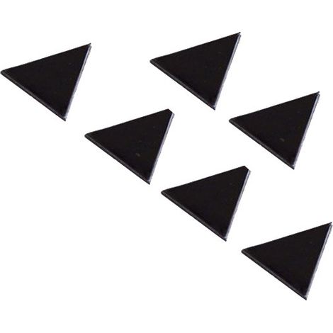 Symboles magnétiques - Triangle - 2 cm - Noir - Feuille de 42 pièces