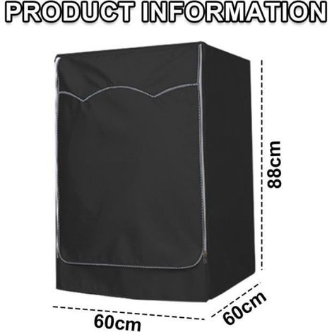 Housse Pour Lave-Linge Sèche-Linge - Imperméable Anti-Poussière - Renforcée Avec Fermeture Éclair Épaisse - 60 x 60 x 88 cm - 1 Pièce (1/3)