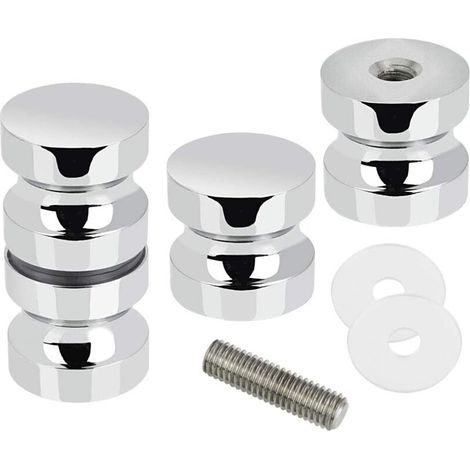 2 Paires de Boutons Inox de Porte de Douche Coulissante Poignées de Porte de Douche en Verre pour Salle de Bain Cuisine Maison Bureau Hôtel (1/3)