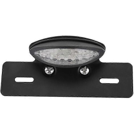 Feu arrière LED blanc pour moto, avec éclairage de plaque d'immatriculation et de stop, style café racer. (1/4)