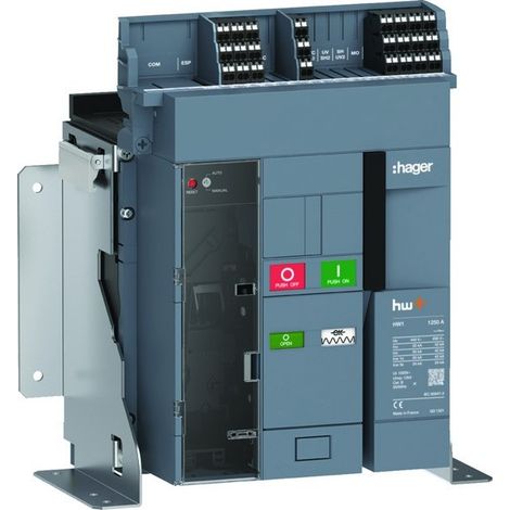Disjoncteur Ouvert HW1 55kA 1250A 3P Fixe pour TU sentinel - HAGER HW1M312FB