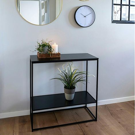 Console d'entrée noire double plateau VARDE (1/4)