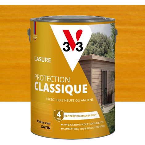 V33 Classic Protection Tinta per legno di rovere satinato chiaro 4 anni 5L V33