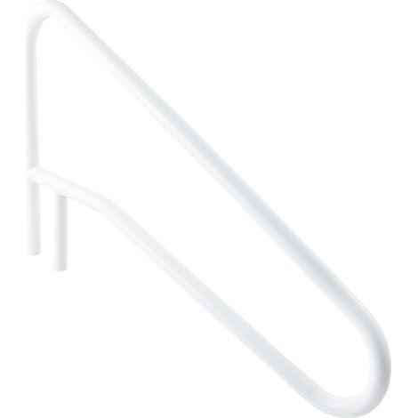 Mophorn Barandilla para piscina, capacidad de carga de 100 kg, acero inoxidable, diseño sin juntas, instalación empotrada o sobre base, ideal para piscinas, 1371 x 48 x 813 mm, blanco crema