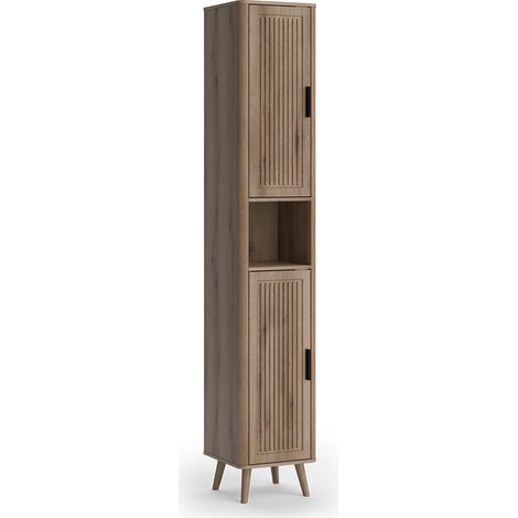 Armario de baño Skara, Roble, 30 x 170 cm, Vicco (1/5)