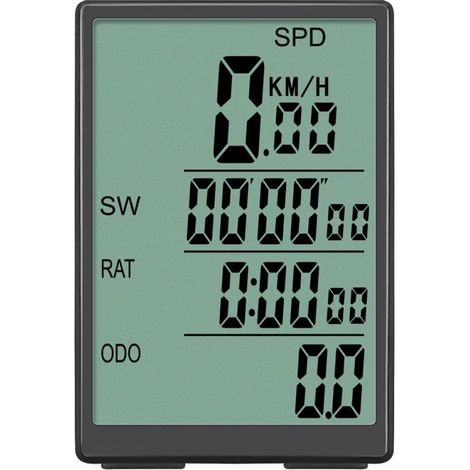 Compteur Vélo Sans Fil - Ecran LCD 3 Pouces - 31 Fonctions - Étanche - Réveil Automatique - Pour Vélo Route VTT Urbain - 1 Pièce
