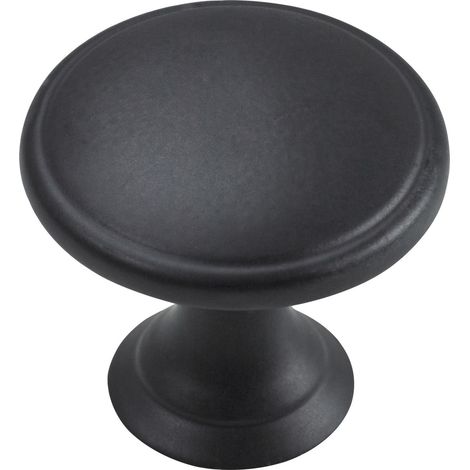 Hettich Möbelknopf Zinkdruckguss schwarz Ø 32,0 mm - 1 Stück Möbelgriffe