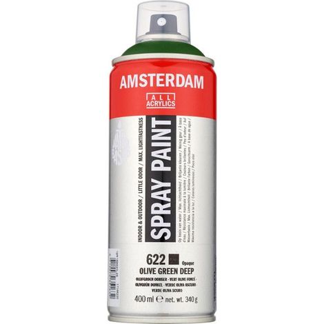 Bombe de peinture Amsterdam 400 ml vert olive foncé