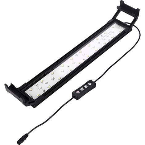 Lámpara para acuario de 30 cm con temporizador, sumergible, brillo ajustable, 3 modos de iluminación, fijación con clip, LED. (1/5)
