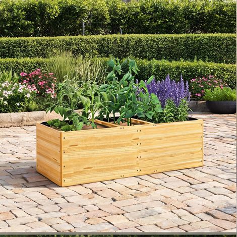 Porte-plantes bois naturel en bois de sapin 140 x 60 x 40 cm (1/5)
