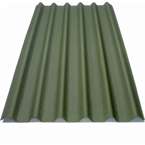Lastra ondulata da copertura ONDULINE. 200 x 82 cm. Colore verde. Ordine minimo 3 pezzi (1/5)