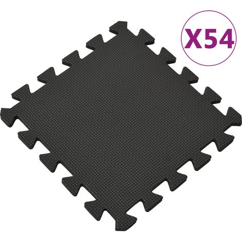 Bodenmatten 54 Stk. 4,86 m² EVA-Schaumstoff Schwarz