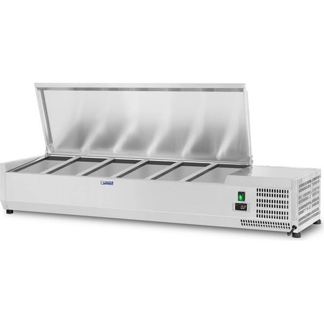 Saladette à poser - Royal Catering - capacité: 50 litres (5 x GN 1/3) - plage de réfrigération: 2 - 10 ° C