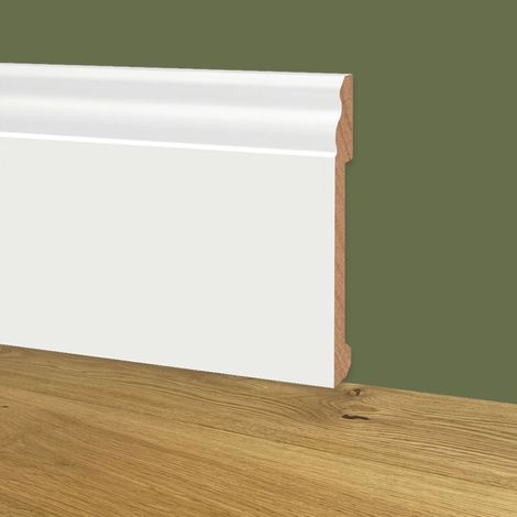 Battiscopa DUCALE in POLIMERI EqualWood HI-TEC 120x15mm - BIANCO (prezzo al metro)