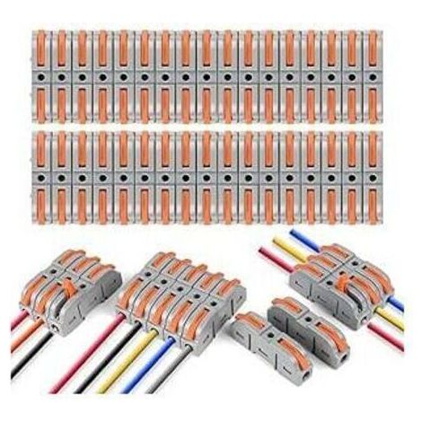 Connecteur de câble, 34 pièces Bornes de connexion, Borne SPL-1 avec levier de commande, Borne pour conducteur 4mm², Blocs de jonction électriques,,Les versions peuvent être librement combinées (1/4)