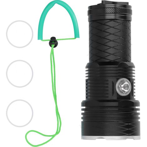 Lampe torche de plongée IPX8 étanche 80M sous-marine XHP70.2 LED professionnelle (1/5)