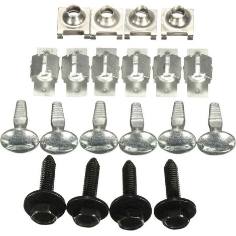 Kit de 20 vis et clips de fixation pour cache-moteur Citroën C5 et Peugeot 407 (1/5)