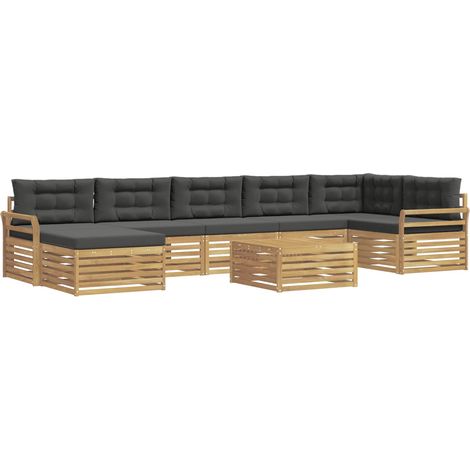 Set di divani da esterno 8 pz Bianco e Antracite vidaXL (1/5)