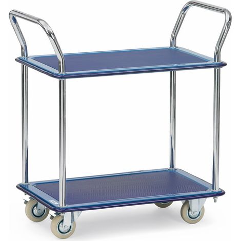 Fetra Ganzstahlwagen mit 2 Etagen Ladefläche 740x480mm (1/2)
