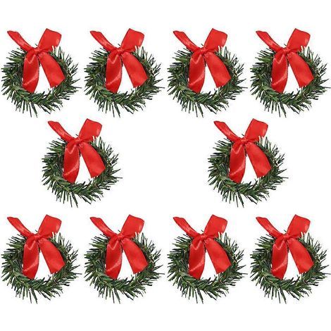 Couronnes de Noël avec mini-bougies artificielles (lot de 20) (1/5)